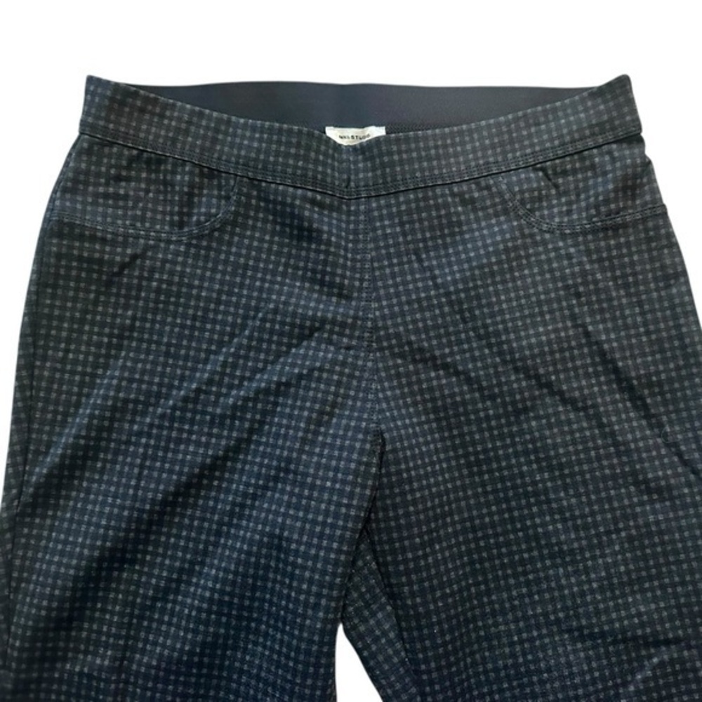Max Studio Pull On Dress Pants - Womens XL Black Gray Gingham Check - Career